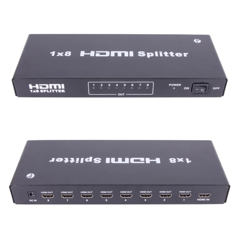 

VCOM Hot Selling 8 Way HD 1080p 3D 1.4V 1 in 8 out 1x8 HDMI Splitter