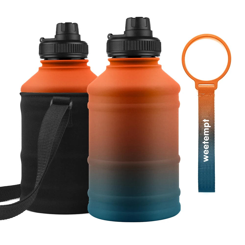

Half Gallon 74oz BPA free Stainless Steel Sport Water Bottle Big Capacity Sport Jug, Customized color