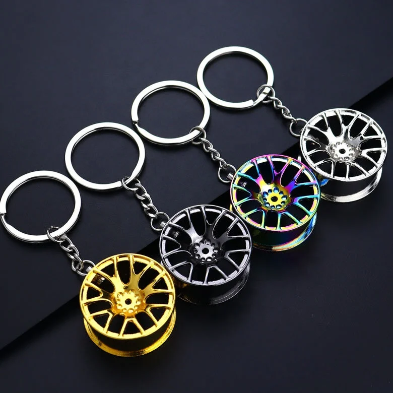 

Wholesale 3D Car Keychain Accessories With Logo Wheel Tire Rim Keychains