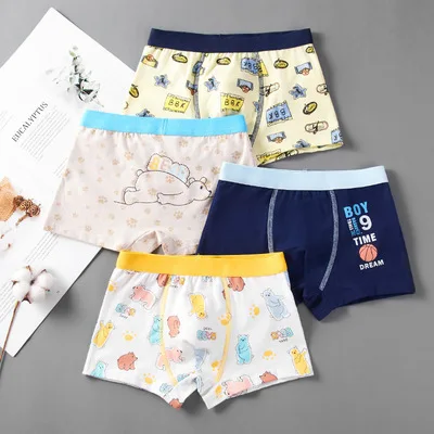 

2~16 years Baby Middle School Student Toddles Underwear 95% Breathable Cotton Boxer Briefs For Boys From Factory