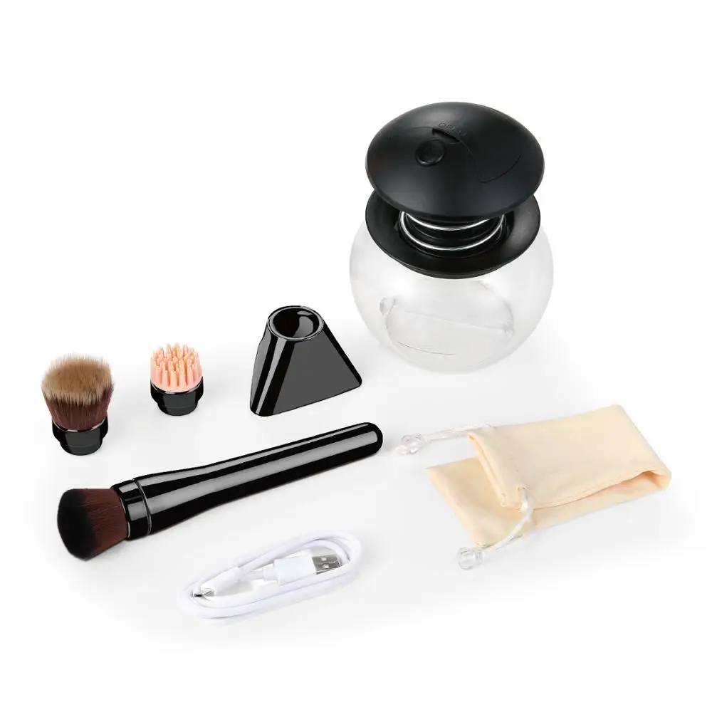 
Vkk Wholesale 360 Rotating Electric Foundation Cosmetic Makeup Brush And Cleaner 