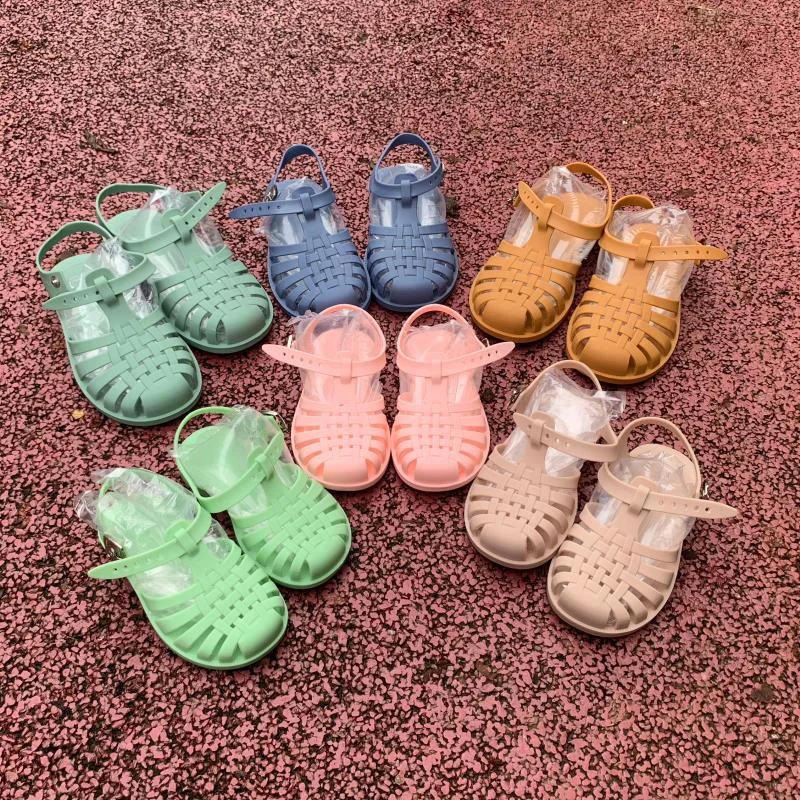 

Summer Children Baby Girls Toddler Soft Non-slip Princess Kids Candy Jelly Beach Shoes Boys Casual Roman Slippers Sandals