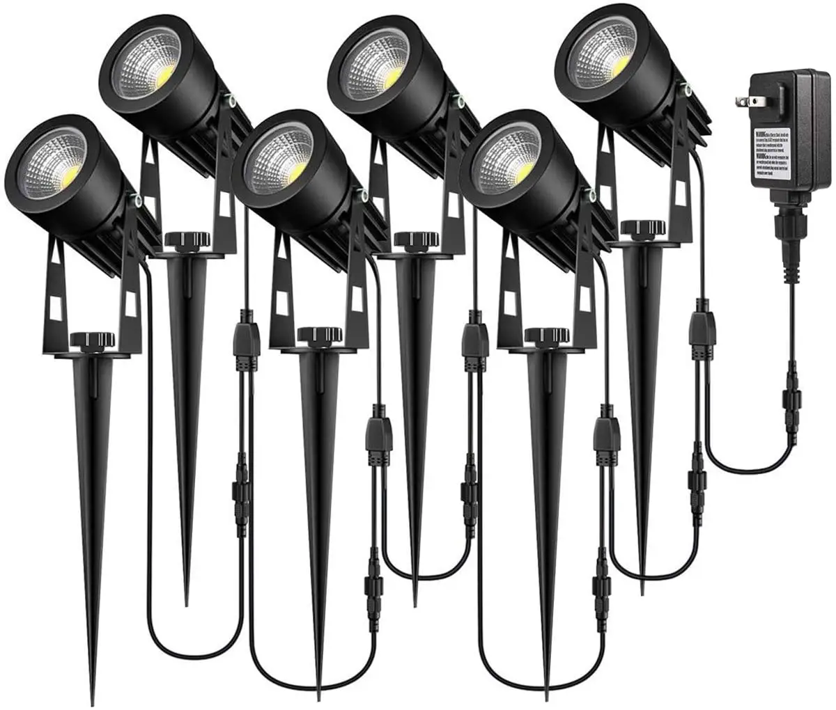 Best sale customized 6 head solar power spotlights landscape decoration lights outdoor garden lights IP65 waterproof