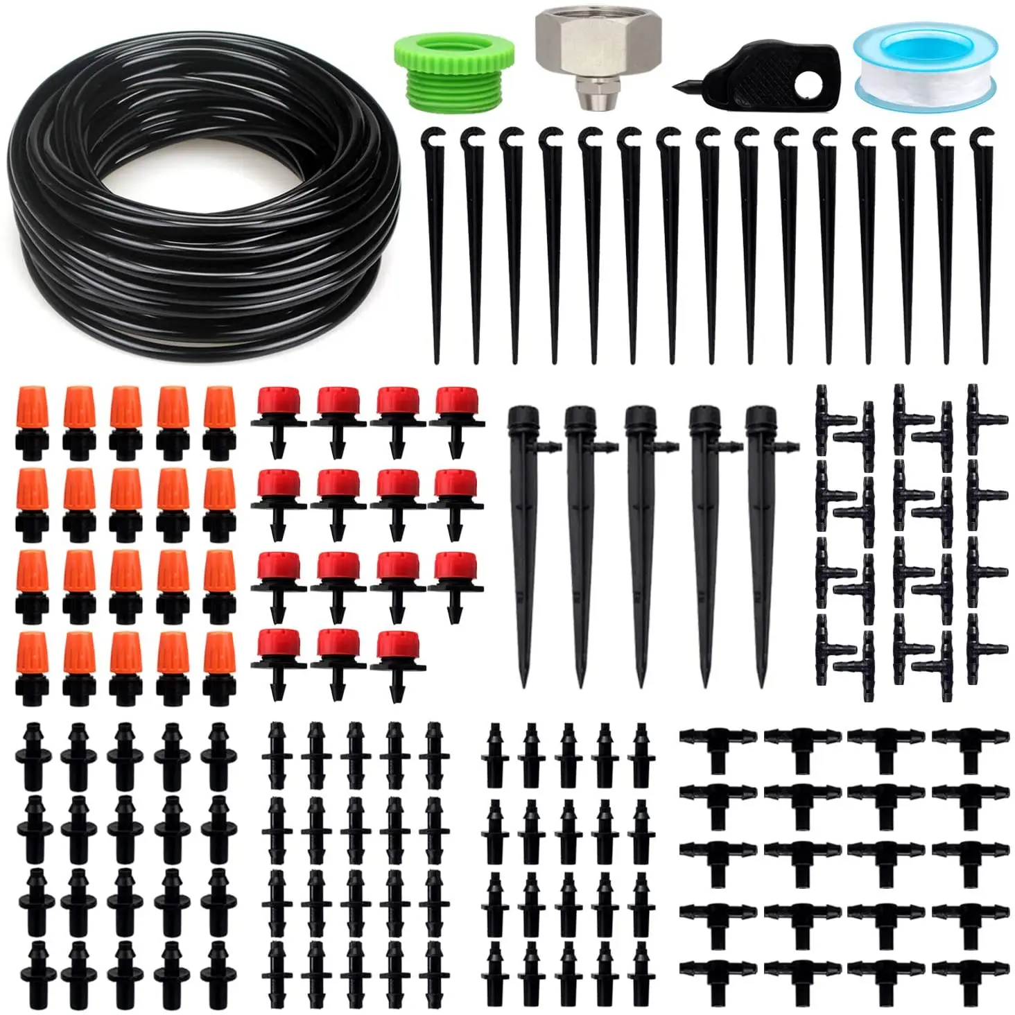 

DIY New Design home indoor outdoor Drip Irrigation System Watering kits For Fast delivery, Black