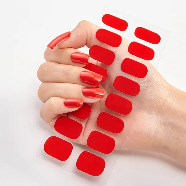 

2020 New arrival oem wholesale nail glue sticker press on nail sticker gel polish nail sticker for girl