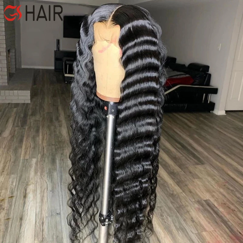 

Raw virgin indian full lace front afro deep wave human hair wigs, 100% wave human hair hd full lace front wigs with boby hair, Natural color