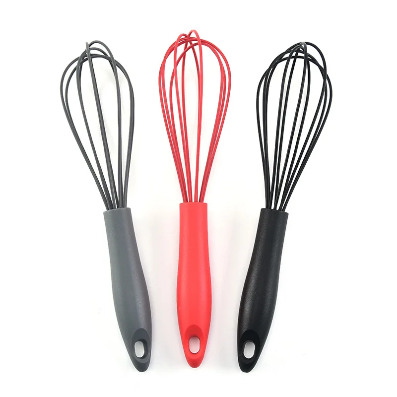 

Silicone Mixer whisks electric egg beater, Red/black/blue