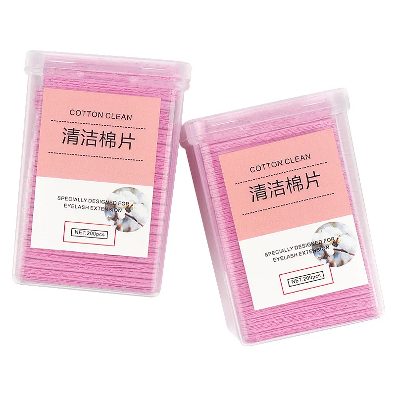 

200Pcs Per Box Custom Adhesive Remover Wipes Pink Glue Nozzle Cleaning Wipe Lint Free Glue Sheet