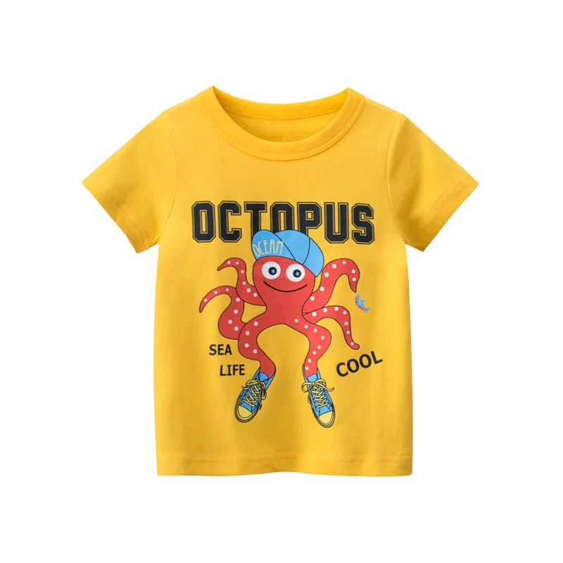 

Fashionable Round Neck Cotton Printed Cartoon Character Casual T Shirt For Boy