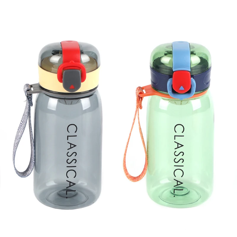 

2021new amazon 450ML BPA Free Portable Plastic Water Bottle transparent PC plastic material cup children custom logo color, Customized color