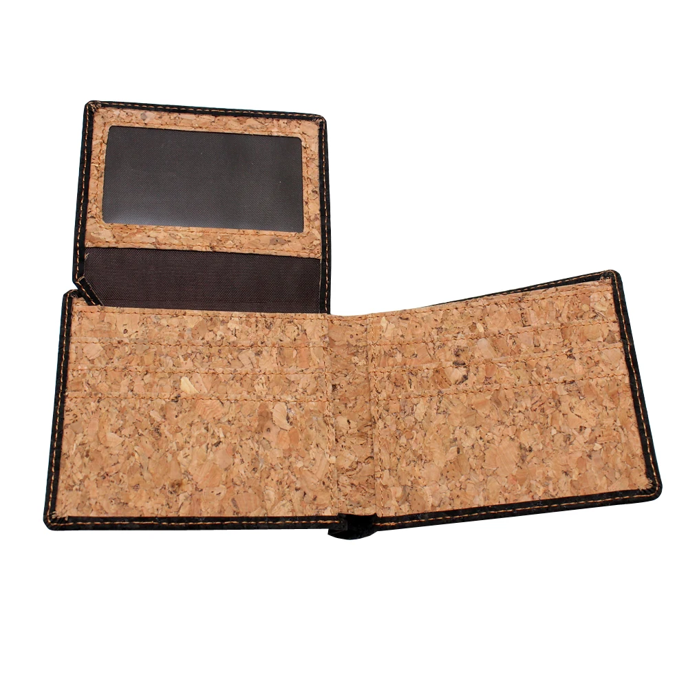 boshiho Slim Bifold Cork Wallet Minimalist Design Credit Card Holder Made