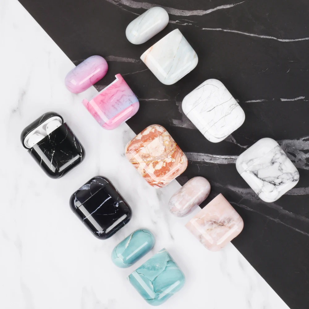 

Marble Cases For Airpod headset Accessories Marble Pattern Hard Headphone Cases For Apple Airpods Case