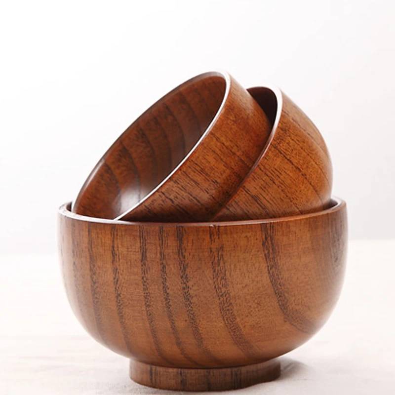 

cheap factory price natural china eco antique food safe small size handmade carved wood bowl mini kids wooden rice bowl