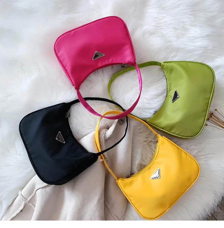 

Fashion Hand Bags For Women Trendy Vintage Nylon Handbag Female Small Bags Casual Retro Mini Shoulder Bag Kendall Totes, As picutres