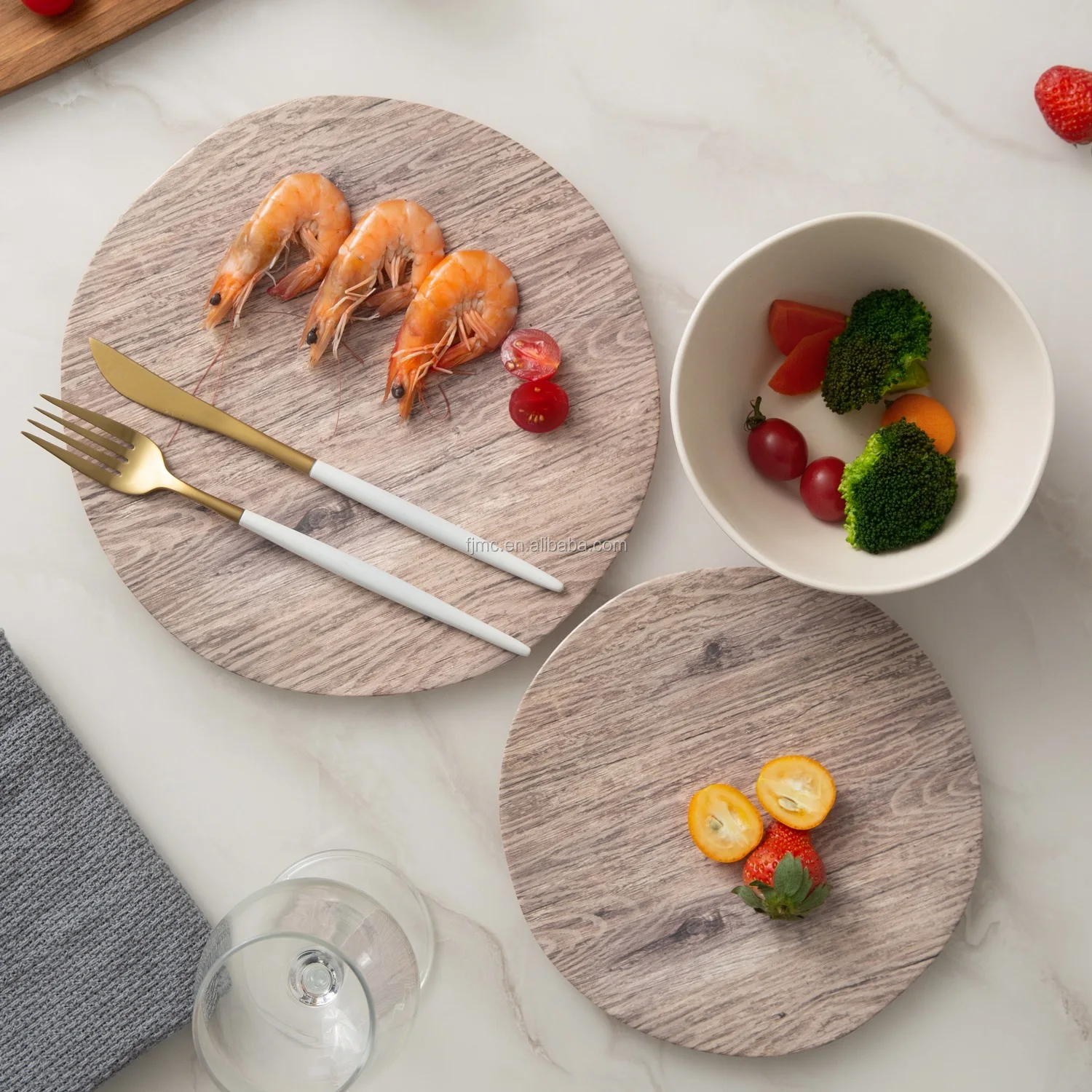 Platos De Madera Para Espaguetis Recyclable Easy To Clean Bamboo