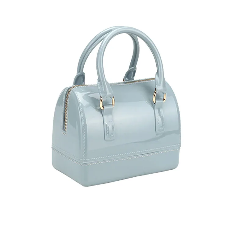 

XP1030 Hot Sale Messenger Portable Leisure Women Bucket Bag Candy Transparent Pillow Jelly Bag