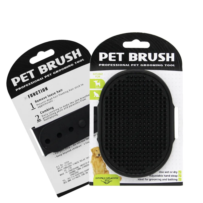 

Pet Cat Dog Grooming Brush Rubber Cleaning Bath Comb Grooming Massage Brushes