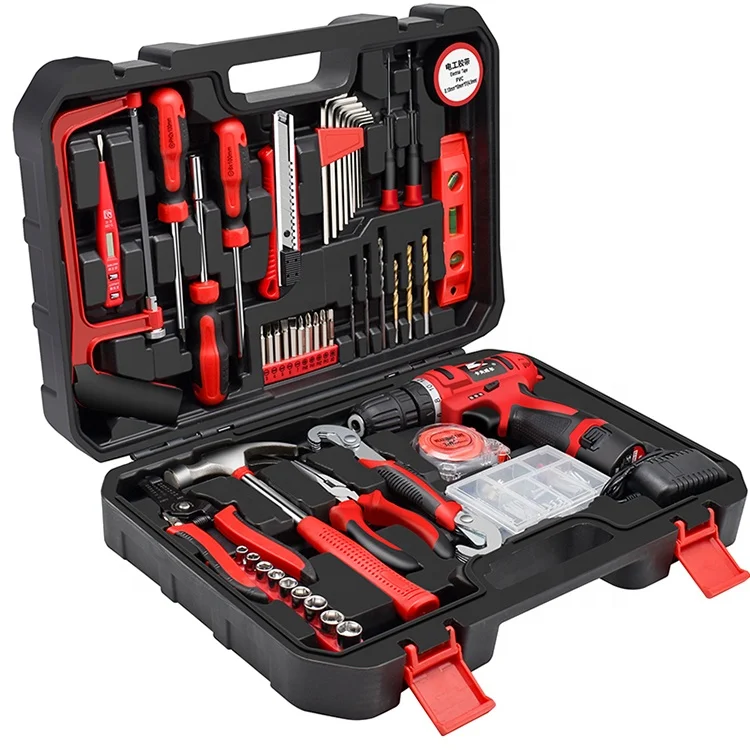 
Kafuwell Hot selling Multi Function 109pcs Lithium Electric Drill Tools Set power tools set combo  (1600058278805)