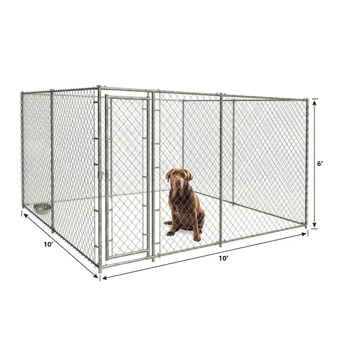 

Large Size Chain Link Fence Pet House Dog Kennel Cage For Sale