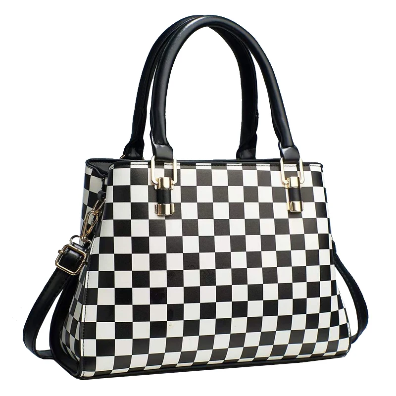 

2022 fresh yuanqi ladies bags simple checkered handbags wholesale shoulder bag
