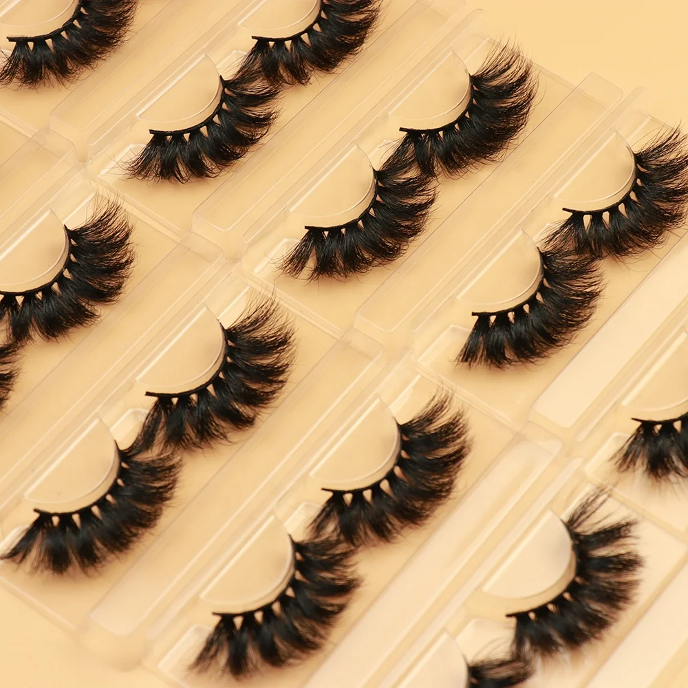 

Discount $1 lashes weekly promotion 2021 wholsale 5d hot selling fluffy wispy 25mm 5d full strip mink eyelashes