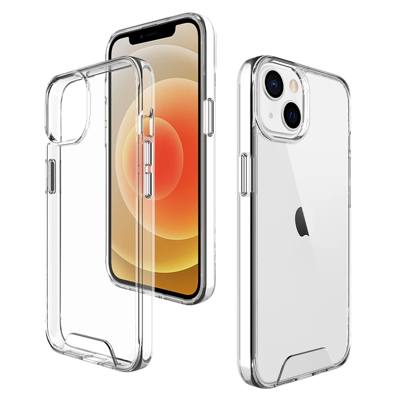 

Transparent Shockproof Phone Case For iPhone 11 12 13 Pro Max Mini Clear Space Acrylic Cover For iPhone X XS Max XR 7 8 SE, Multi