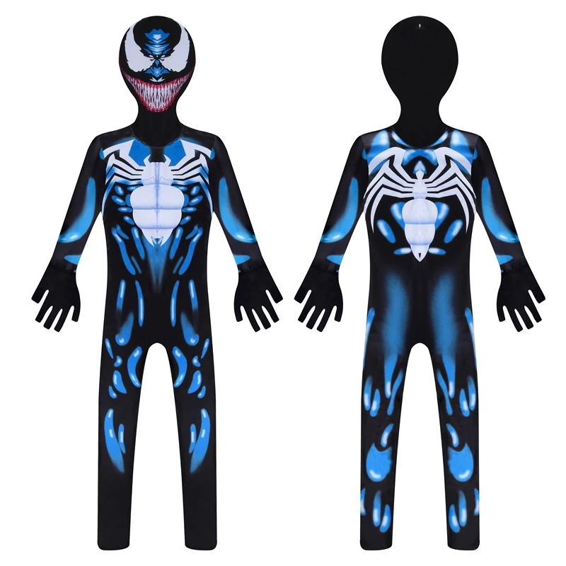 

Top Selling Kids Halloween carnival Skeleton Series Costume Cosplay Cartoon Character Venom Costume For Kids