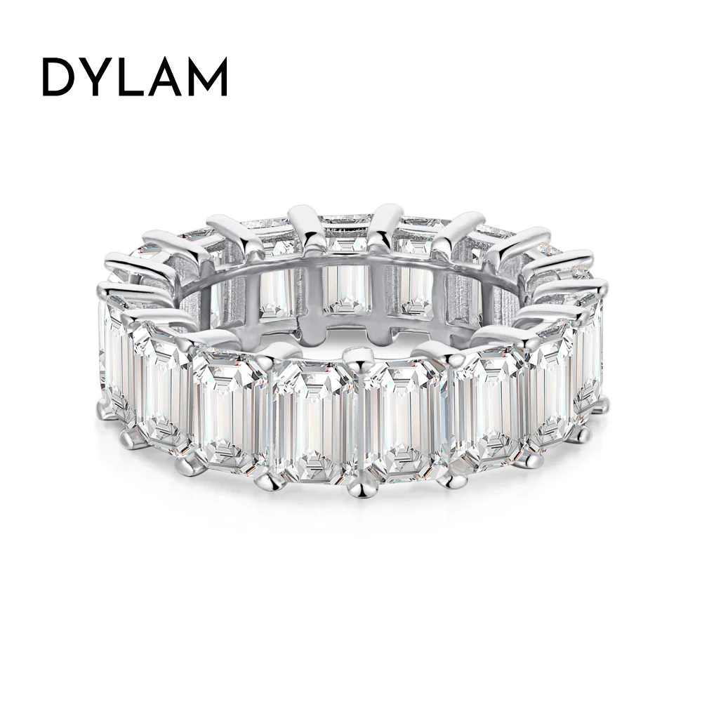 

Dylam Wholesale Zircon S925 Silver Gold Plated Wedding Anniversary Round CZ Diamond Rings Jewelry Gift for Women