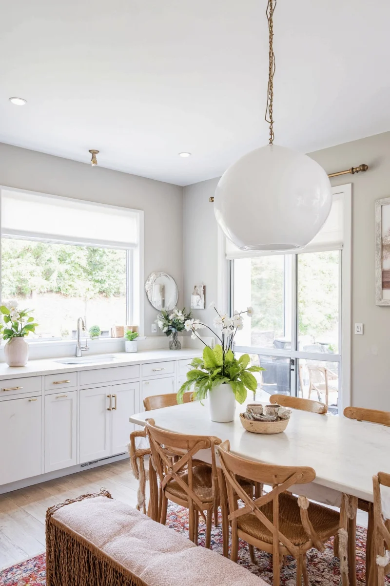 Chalkboard painted wall in kitchen