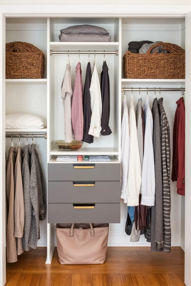 Adjustable rails for versatile hanging storage