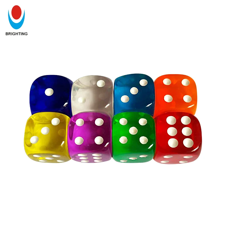 

Transparent Round Corner with Different Colors High Quality In Stock Custom Board Game Dice, Colorful