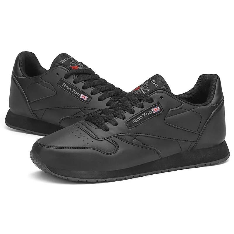 

Men's Reebok sneakers made in China anti slip large men's casual shoes, White, black