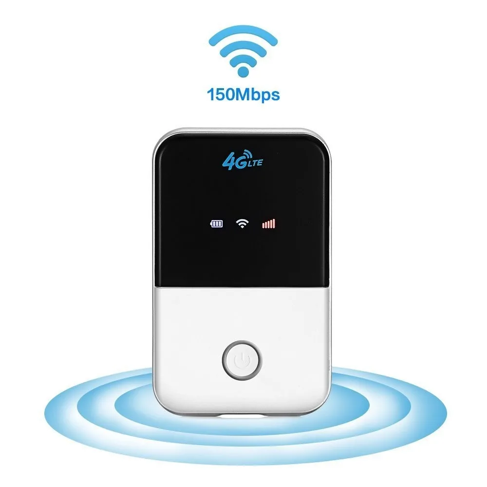 

Unlocked 4G mobile wifi hotspot high power rechargeable battery portable 3G 4G wireless wifi router, White