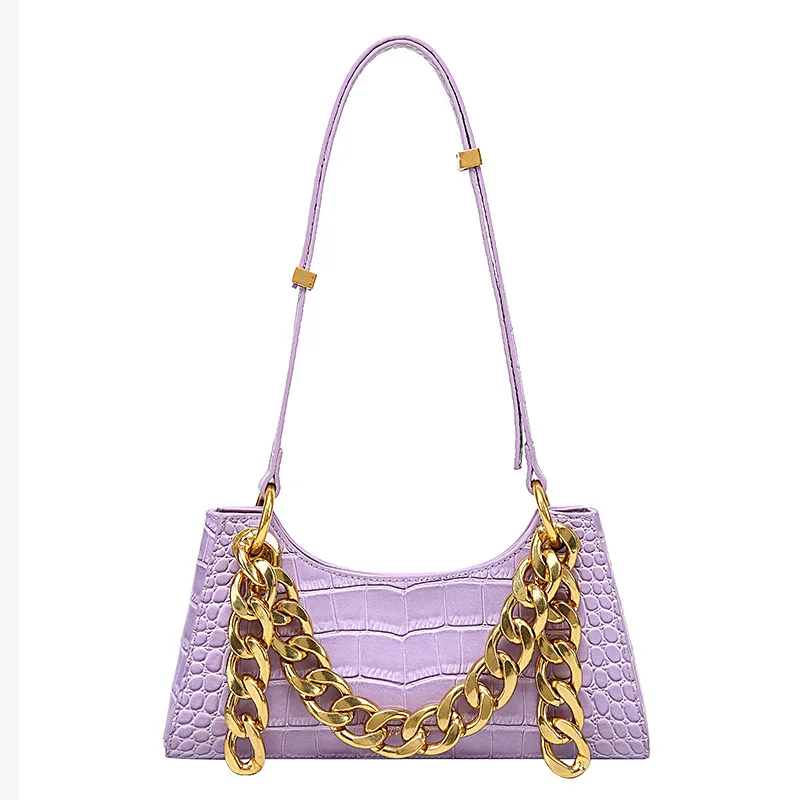 

2020 new designs fashion luxury crocodile leather armpit shoulder women hand bags, 5 colors ready stock