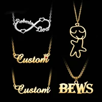 

Wholesale 316l Stainless Steel Necklace Jewelry Custom Name Necklace Gold Personalised