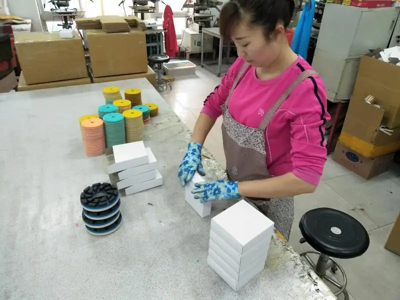 3 step wet or dry granite quartz  marble resin diamond polishing pad for stone polishing  4