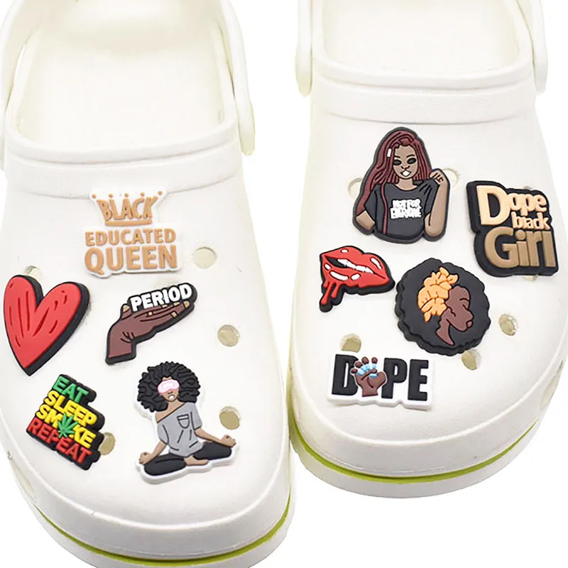 

Hot selling Shoe Charms BLM designer clog charms Alphabets for clog shoe charms and Wristband gift for Kids, Customized color