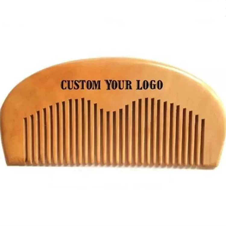 
Private Label Hair Pocket Size Natural Peach Wood Beard Comb For Travel  (62118939024)