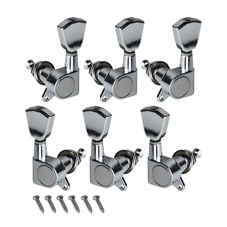 

Factory price Manufacturer Supplier Stringed Instrument Acoustic Guitars Machine Heads Tuner Pegs For guitar, Silver/black