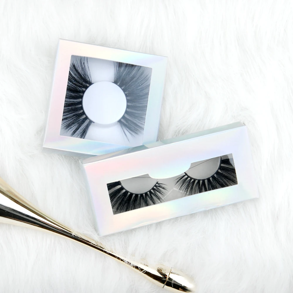 

USA Office Free Sample Soft wholesale custom eyelash packaging eyelashes 3D faux mink eyelashes, Black