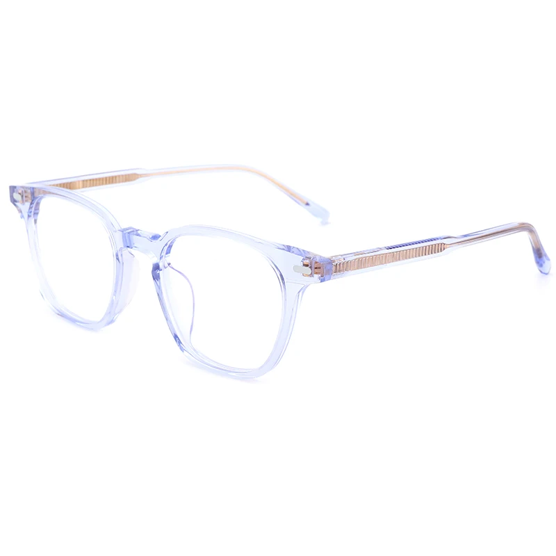 

Transparent stock acetate eyeglasses frames custom logo clear optical frames branded blue light blocking glasses, Custom colors