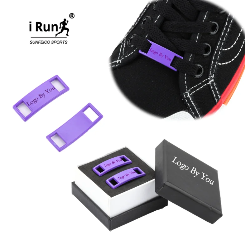 

iRun 2022 Promotion Elastic Laces Metal Claps Shoe Lace Nike Purple Charm Set Shoelaces With Shiny Metal Tips