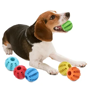 Image of Pet Dog Toys Extra-tough Rubber Ball Toy Funny Interactive Elasticity Ball Dog Chew Toys For Dog Tooth Clean Ball Of Food