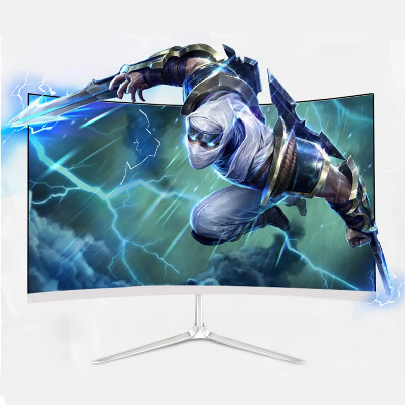 

Frameless Curved 2500R 1800R curvature 23.8 " 1920*1080P LED computer monitor with 75Hz 144Hz 165Hz, Black