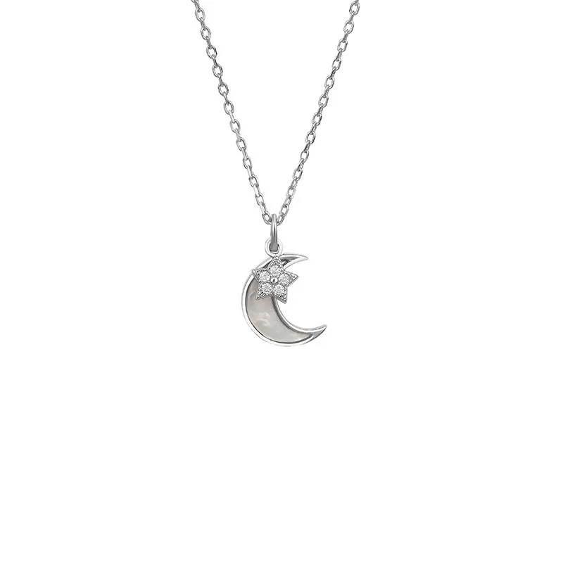 

Star Necklace Moon Necklace Gift for Girlfriend Lovers, Silver and gold