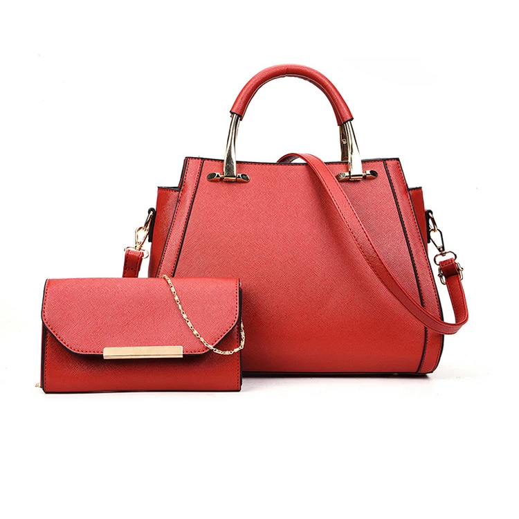 

2022 new large-capacity shoulder women bag simple 2 pieces set bag patent leather portable messenger handbag tote, Customized color