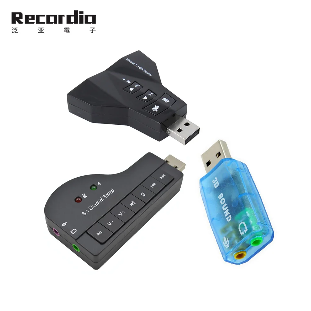 

GAZ-AU1 New 7.1 CH Channel USB 2.0 3D Audio Sound Card Adapter Mic Speaker