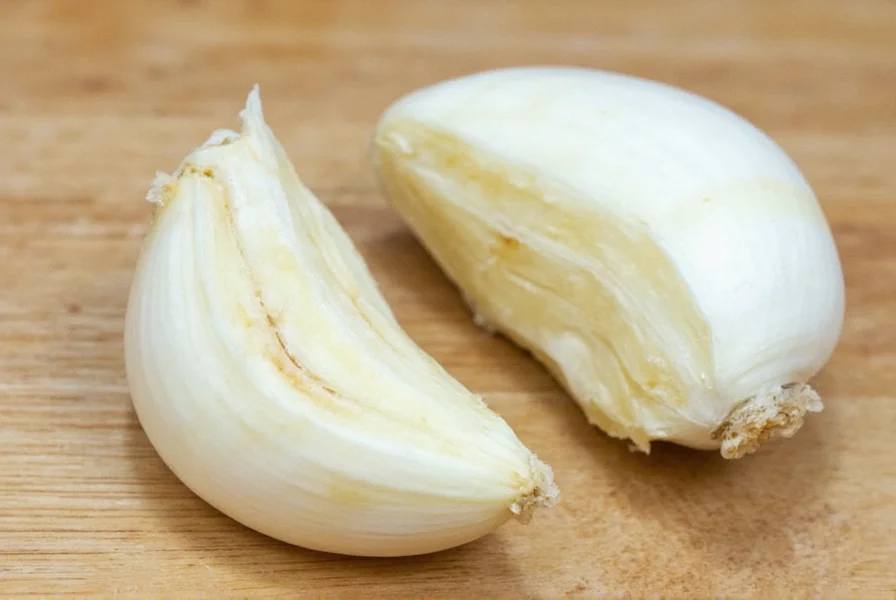 Cooking with minced garlic in skillet