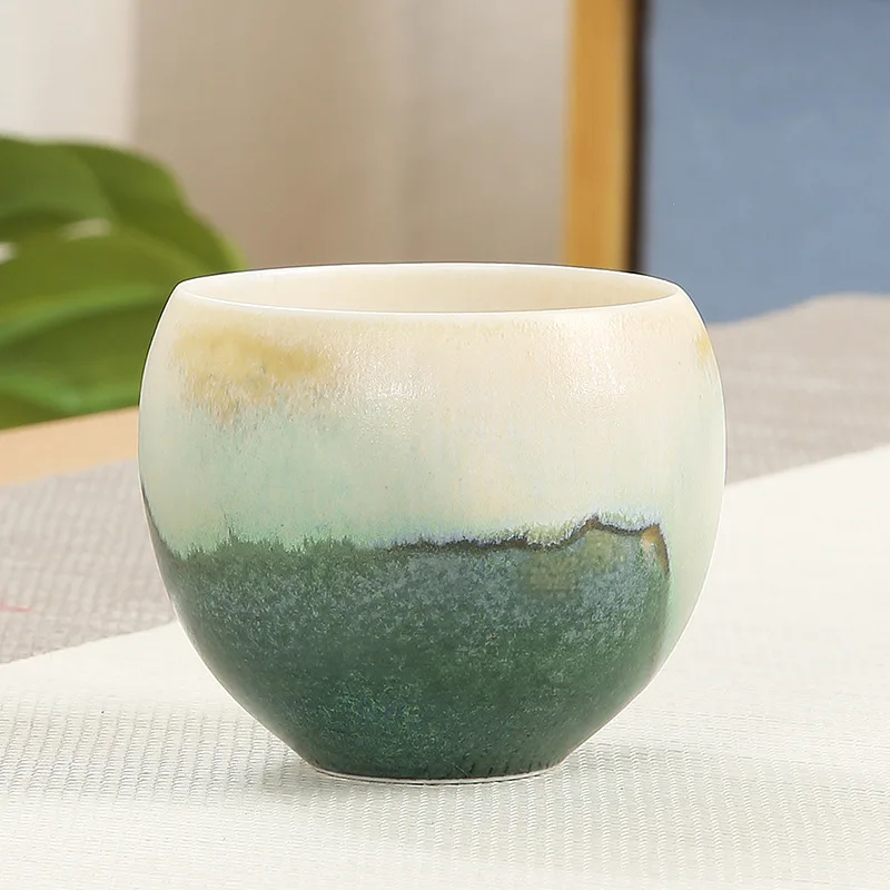 

Retro Japanese Ceramic Pottery Soup Coffee Cup, As pictures