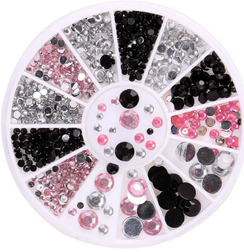 

Wholesale 3-color Rhinestones Bulk Crystal Beads Best Quality Rhinestones Nail Art Designs, Colorful